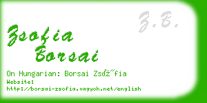 zsofia borsai business card